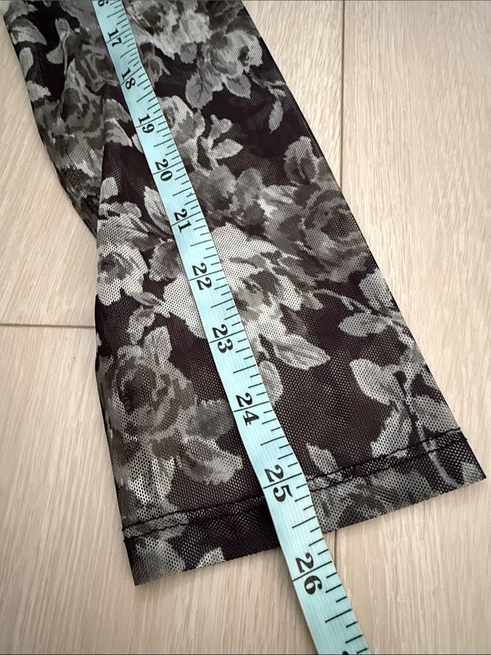Ted Baker London Rich Black Sheer Floral Velvet Snowfall Long-Sleeve Mesh Top - Picture 9 of 10